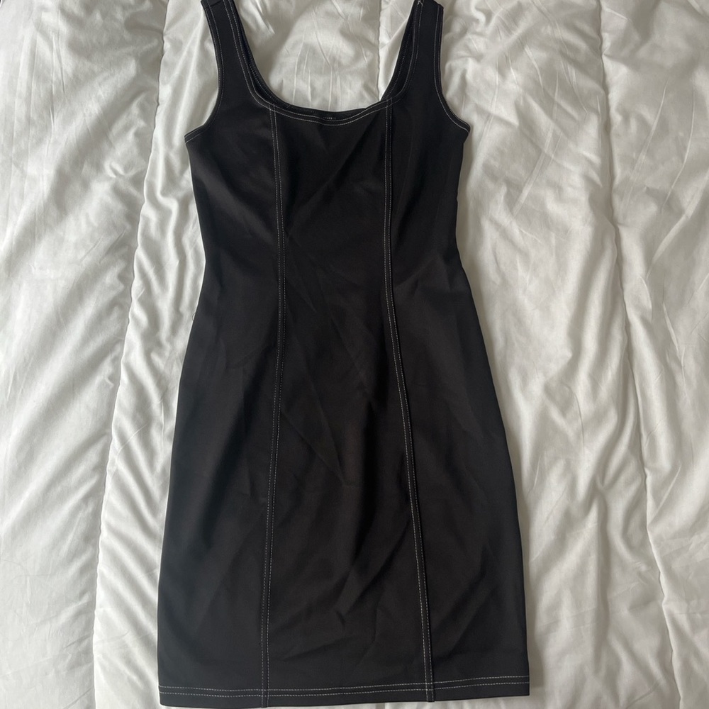 F21 slim fit mini dress with white detailing